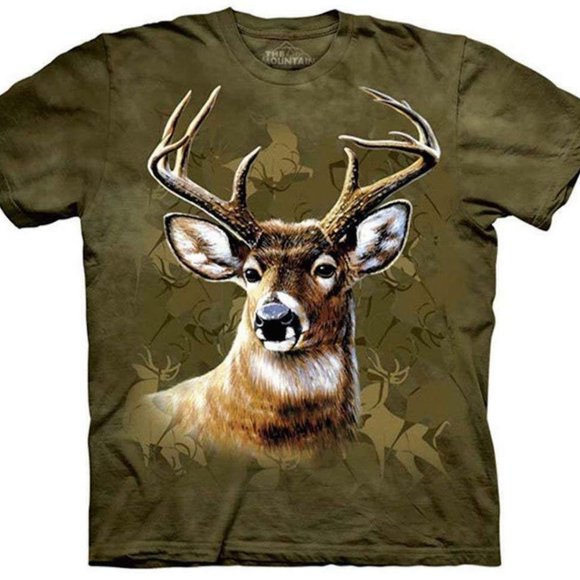 The Mountain Deer Camouflage Hunting T-Shirt S-L - Picture 1 of 3